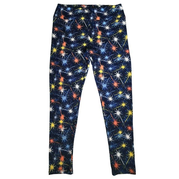 LuLaRoe Women's Star Pattern Americana Leggings Tall And Curvy Size 12-18 - Picture 1 of 10